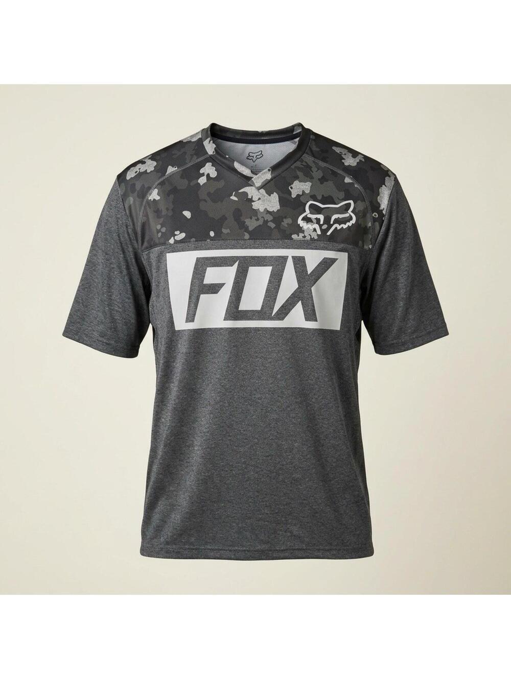 Fox Racing Indicator Cycling Jersey Mens L Gray Heather Graphite Bike Shirt